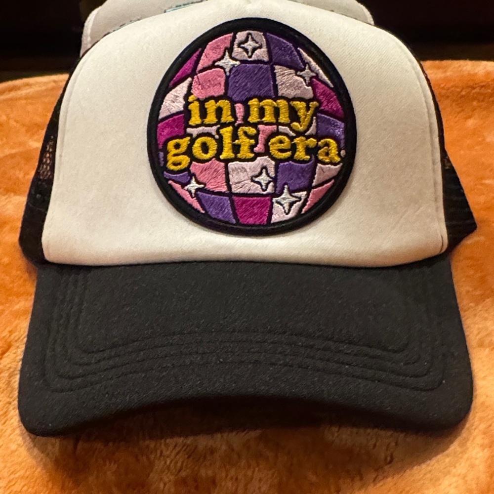 Women’s Trucker Hat with Purple & Pink Patch - "in my golf era"